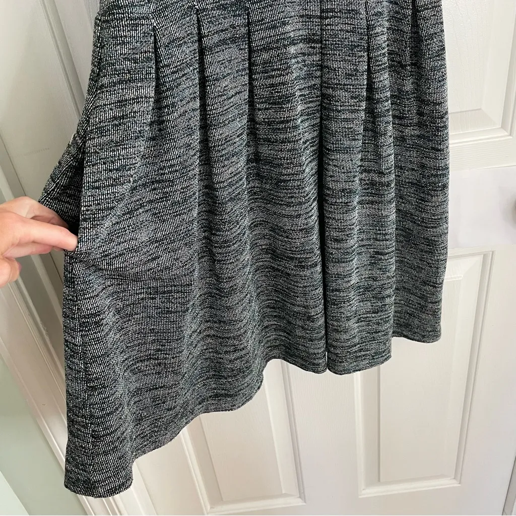 Anthropologie Ganni Charcoal Sleeveless preppy pleated dress New dark academia - Image 2