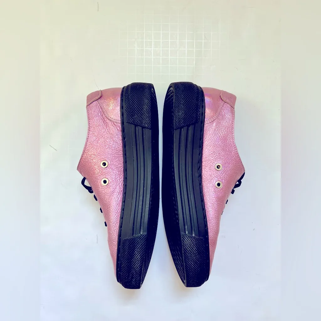 Worn once! RV Collection Leather Sneakers, size 38 Pink - Image 2