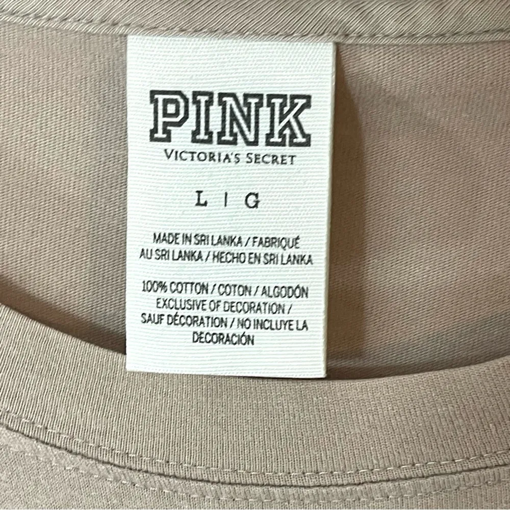 PINK Victoria's Secret Tan Long Sleeve Tee Soft Cotton - Image 2