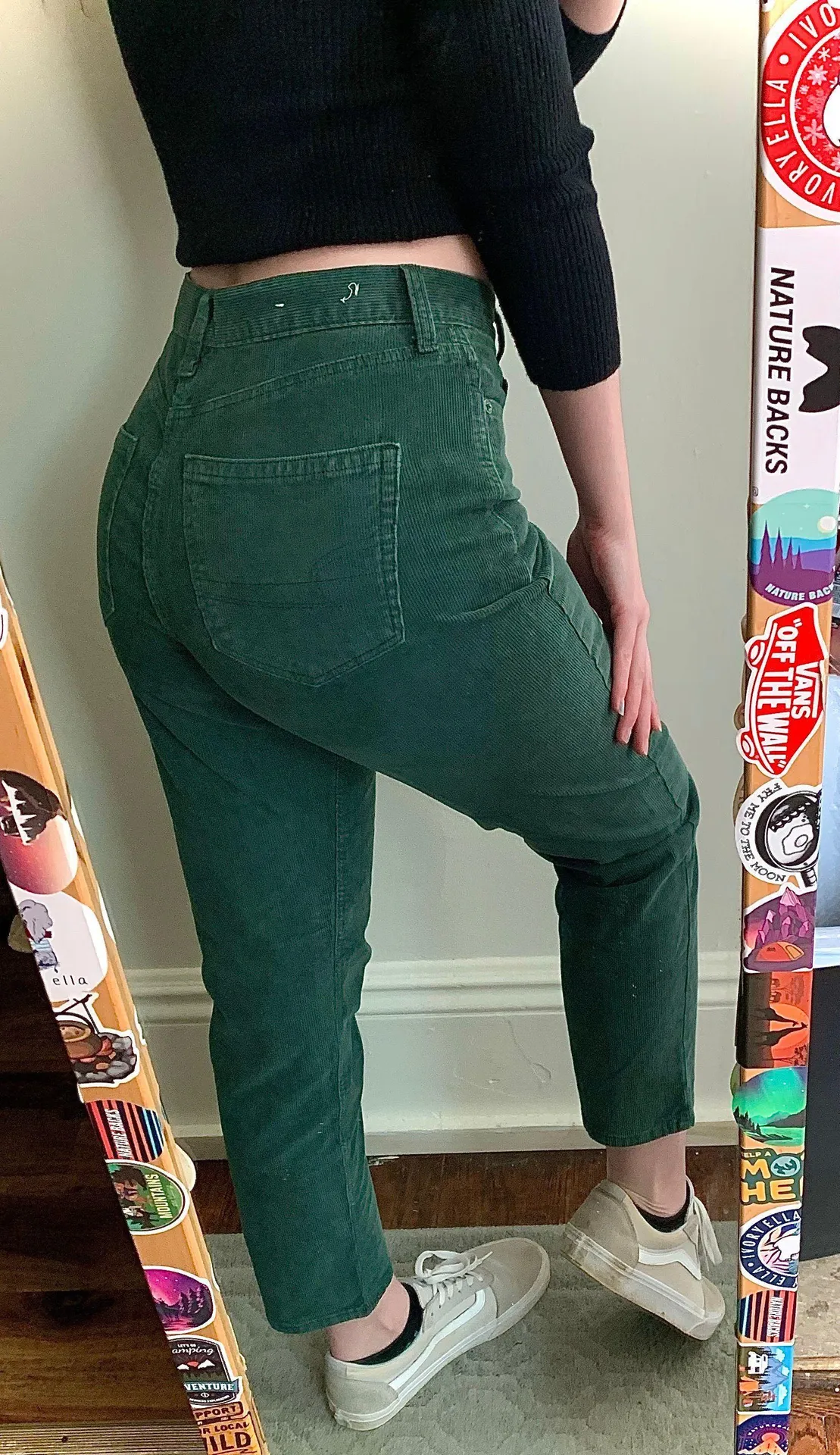 American Eagle Green Corduroy Pants  - Image 4