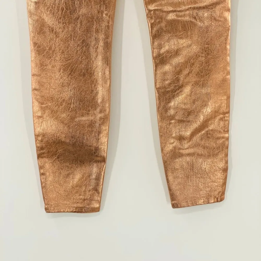NEW L’Agence Margot High Rise Skinny Petal & Light Rose Gold Foil Jeans Size 25 - Image 14