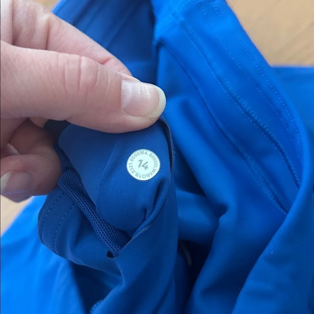 Lululemon Blue Base Pace HR Tight Cropped Crop Length 23” Women's Size 14 Royal - Image 7