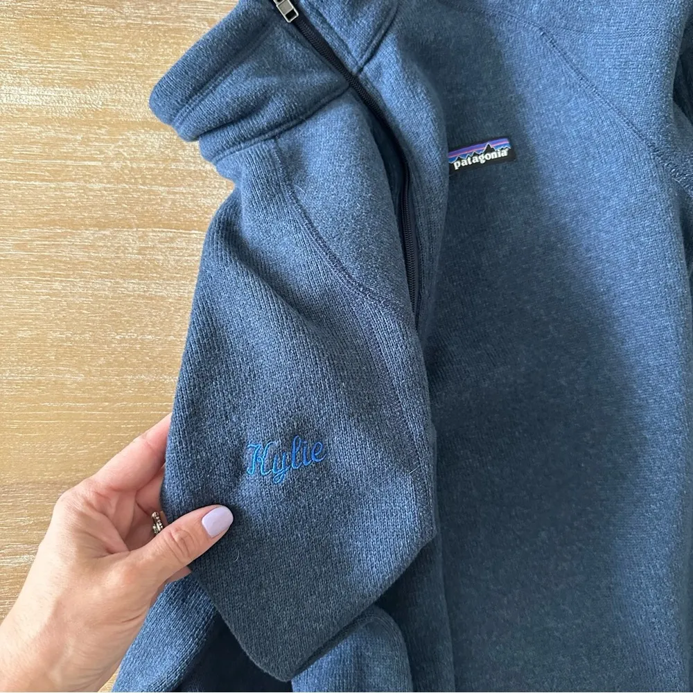 Patagonia Navy Quarter Zip Pull Over Sweater - Image 6