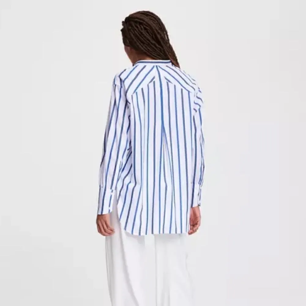 Rag & Bone Allison Striped Cotton Tunic Relaxed Fit Top Size Small - Image 11