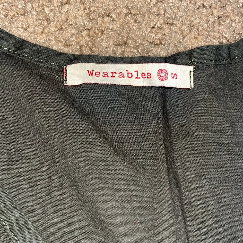 XCVI Wearables Raymond Sleeveless Ruched Poplin‎ + Jersey Dress Green Small - Image 7