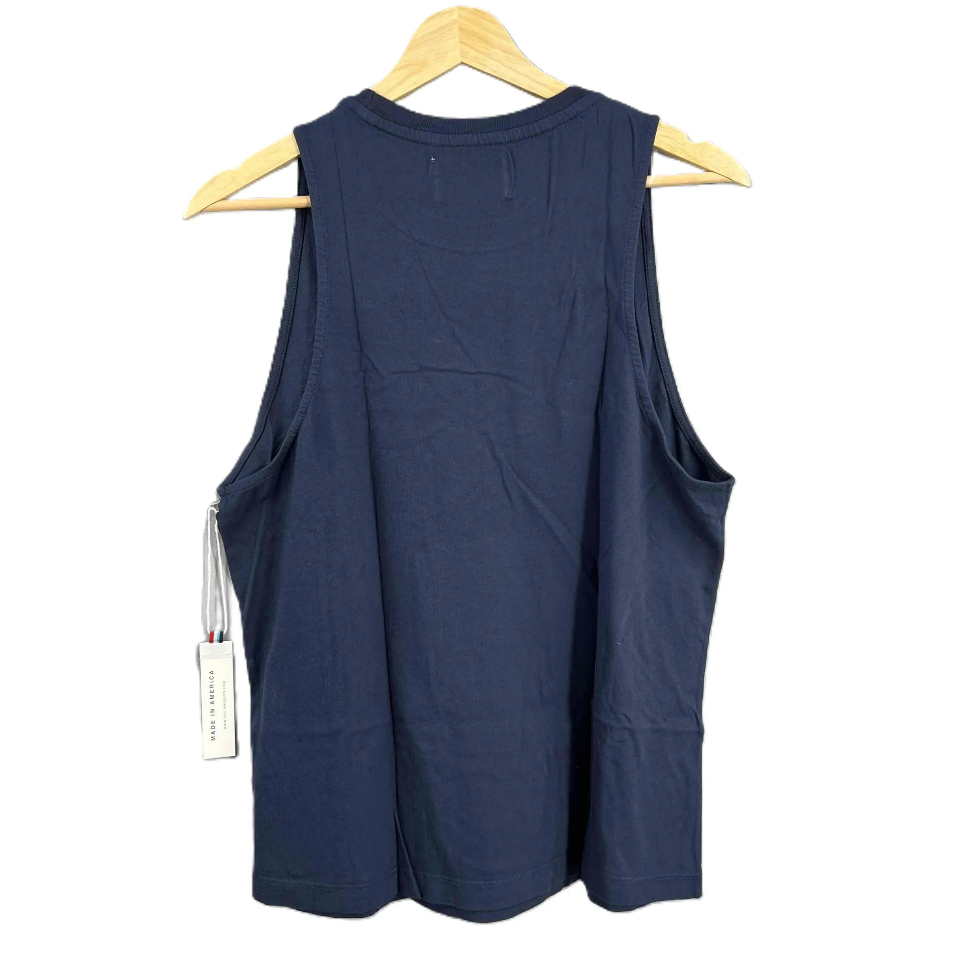 Sol Angeles Muscle Tee Navy Blue Sleeveless Casual‎ Tank Top Womens XL New - Image 2