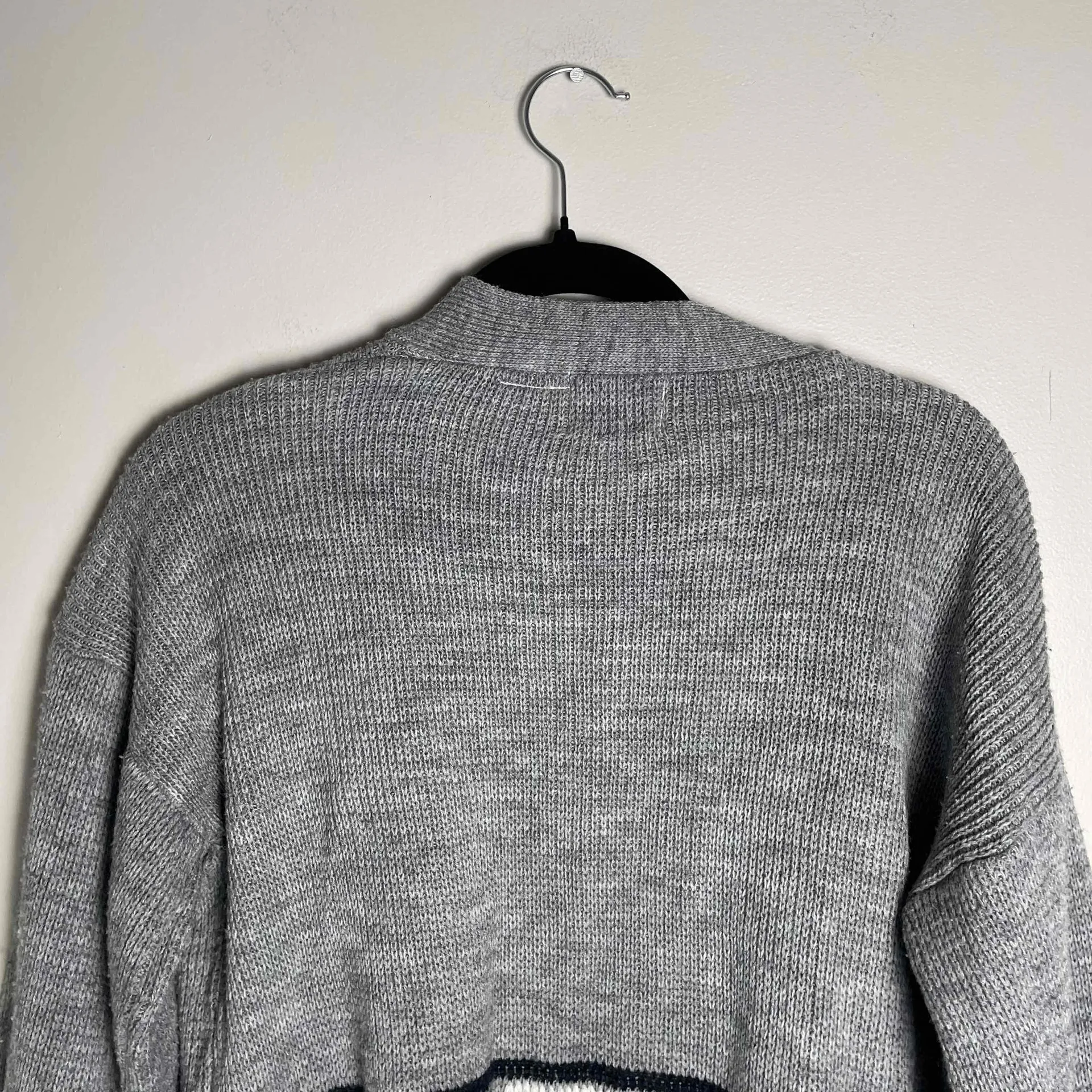 Mistral Womens Yellowstone Inspo. Vintage Gray Aztec Open Front Cardigan Medium - Image 4