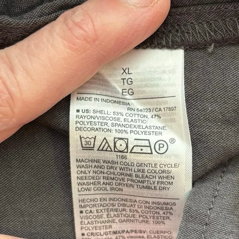 NEW Old Navy Size XL Smocked Embroidered Tiered Babydoll Dress Panther Grey - Image 5