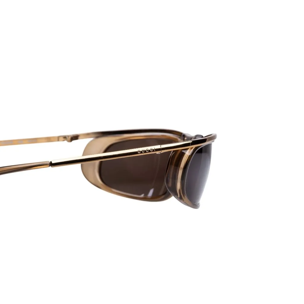 Gucci FWRD Renew 90s Vintage Sunglasses in Brown GG1423/S 438 Womens - Image 4