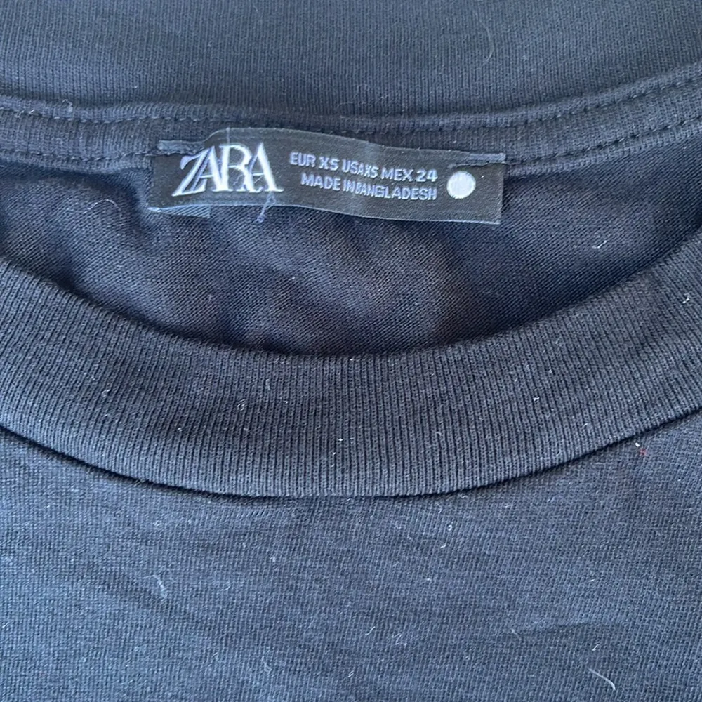 Zara black crop t-shirt size XS - Image 3