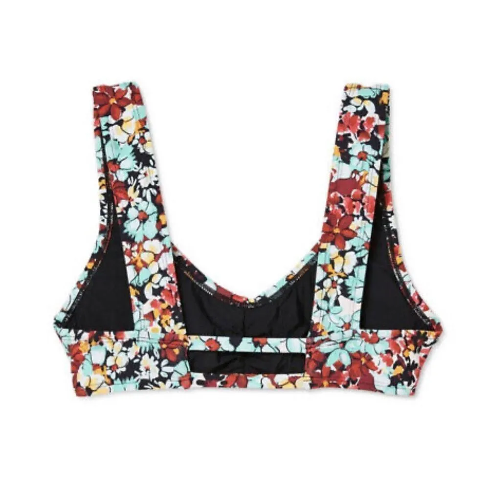 NWT Womens Sea Angel Cloverfield Multi-Colored Floral Bikini Top - Sz L - Image 3