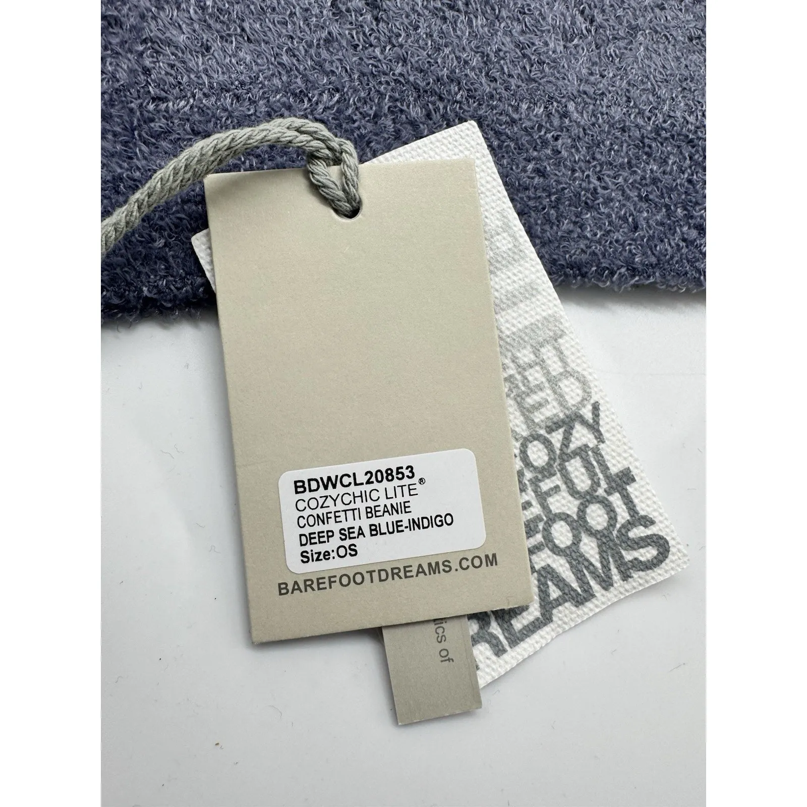 NWT Barefoot Dreams CozyChic Lite Confetti Blue Beanie Winter Hat One Size - Image 5
