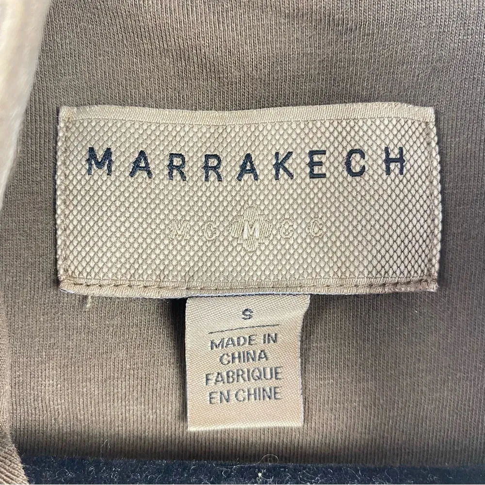 ANTHROPOLOGIE MARRAKECH Sz Small S Women's Helene Suede French Terry Moto Jacket Brown - Image 16