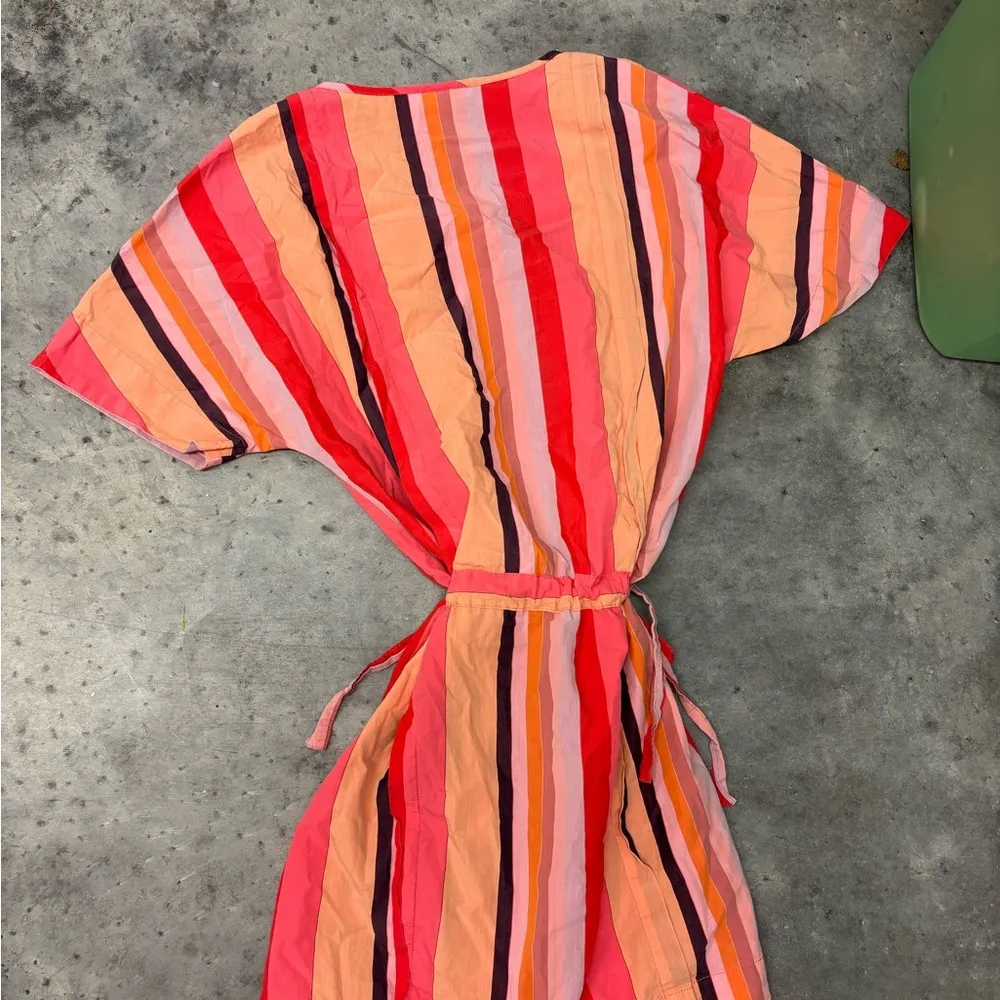 Lacoste Dress size Y2K Cotton Pleated Drop Waist Tennis Silver Alligator Rainbow - Image 11