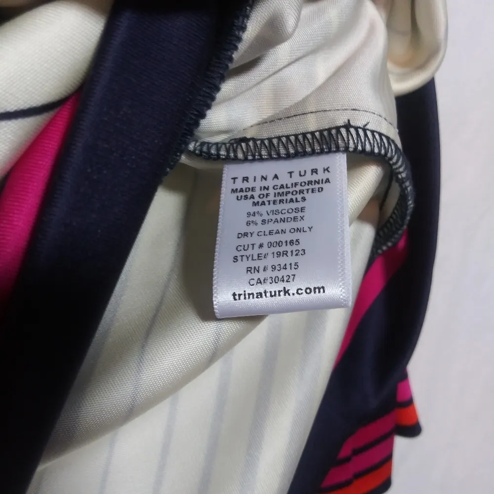 Trina Turk Womens Monteverde Striped Slinky Jersey Knit Blouse Size XS - Image 7