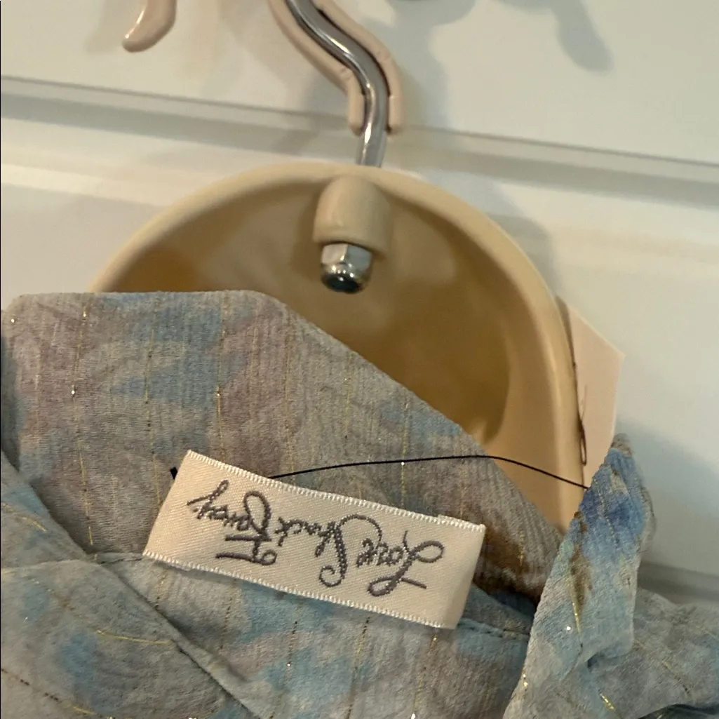LoveShackFancy Erica Blouse in Sea Breeze size XS NWT - Image 8