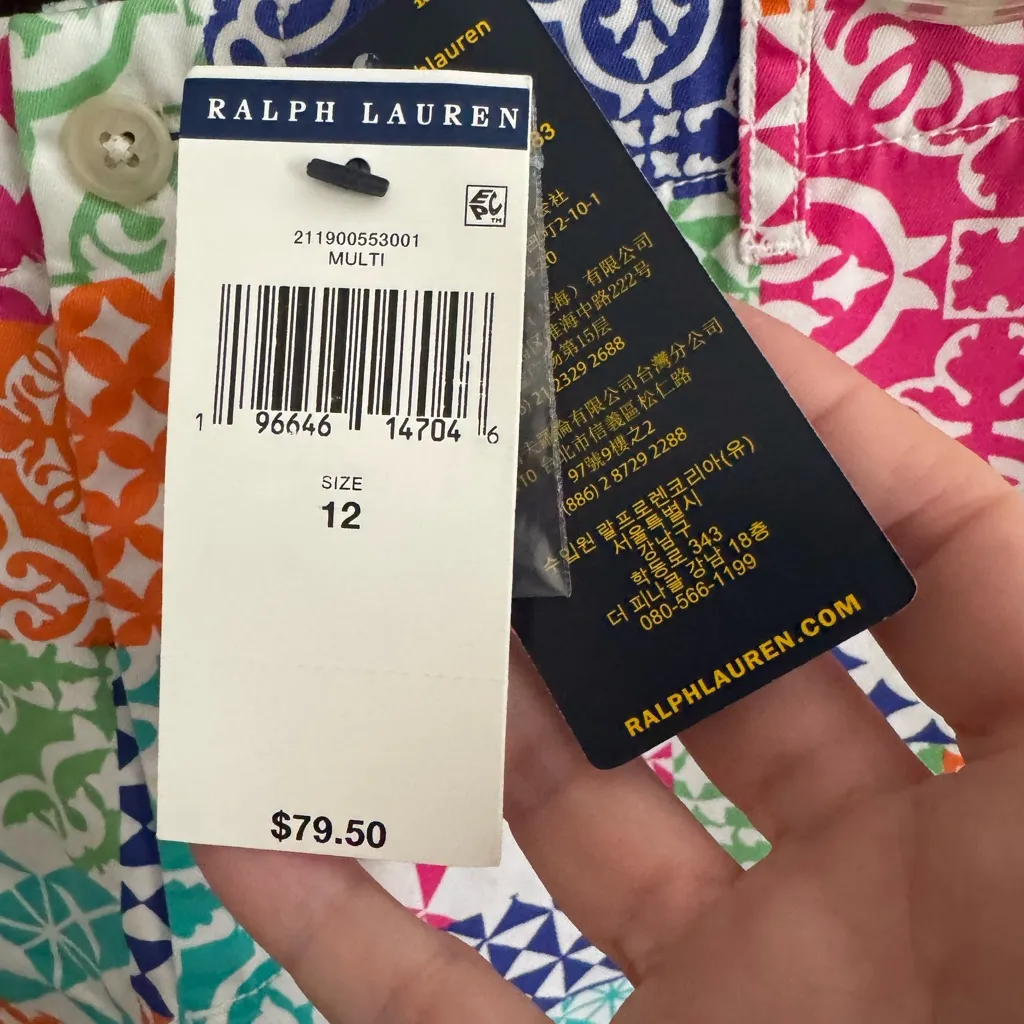 Polo Ralph Lauren Women’s Patchwork Chino 5” Shorts NWT $80 Retail - Image 6