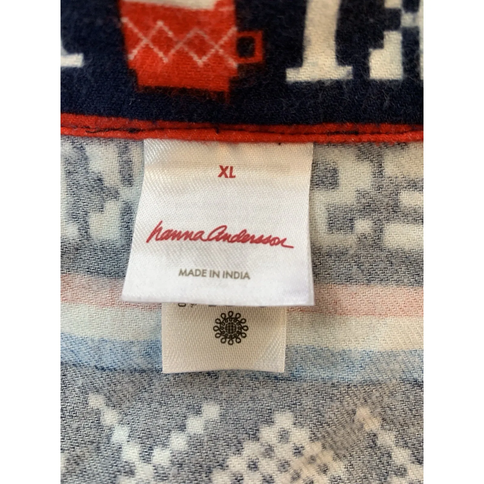 Hanna Andersson Apres Ski Flannel Pajama Top Only Adult XL Button‎ Front Cozy - Image 4