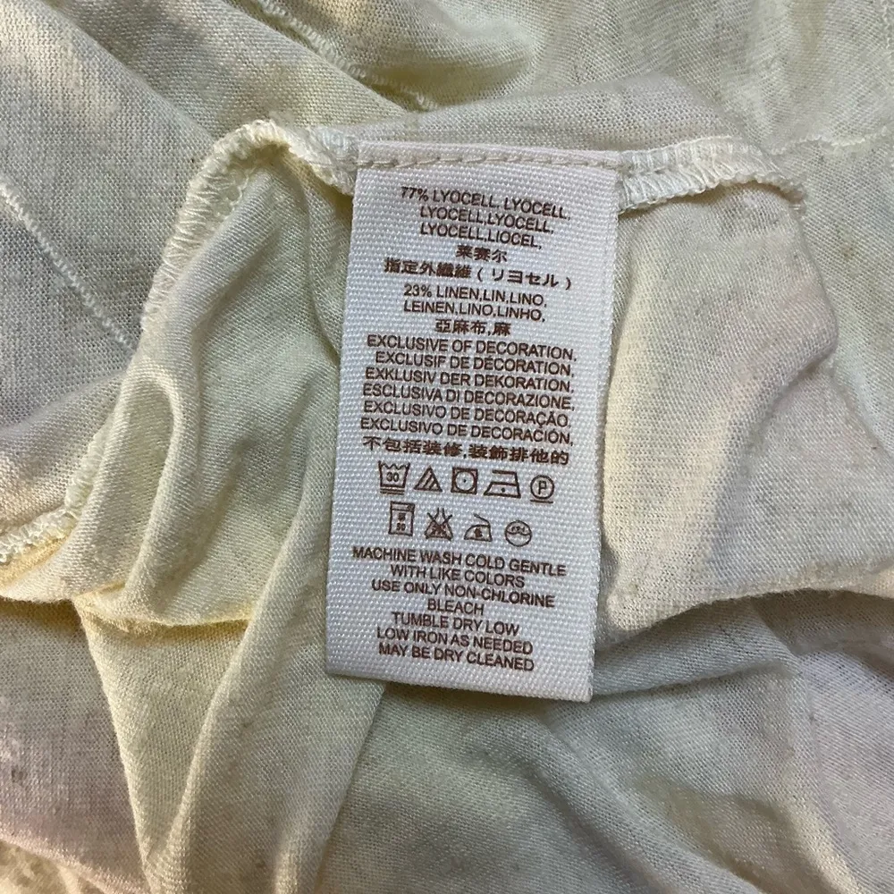 Free People Womens Linen Blend Crochet Detail Tunic Top - Image 5