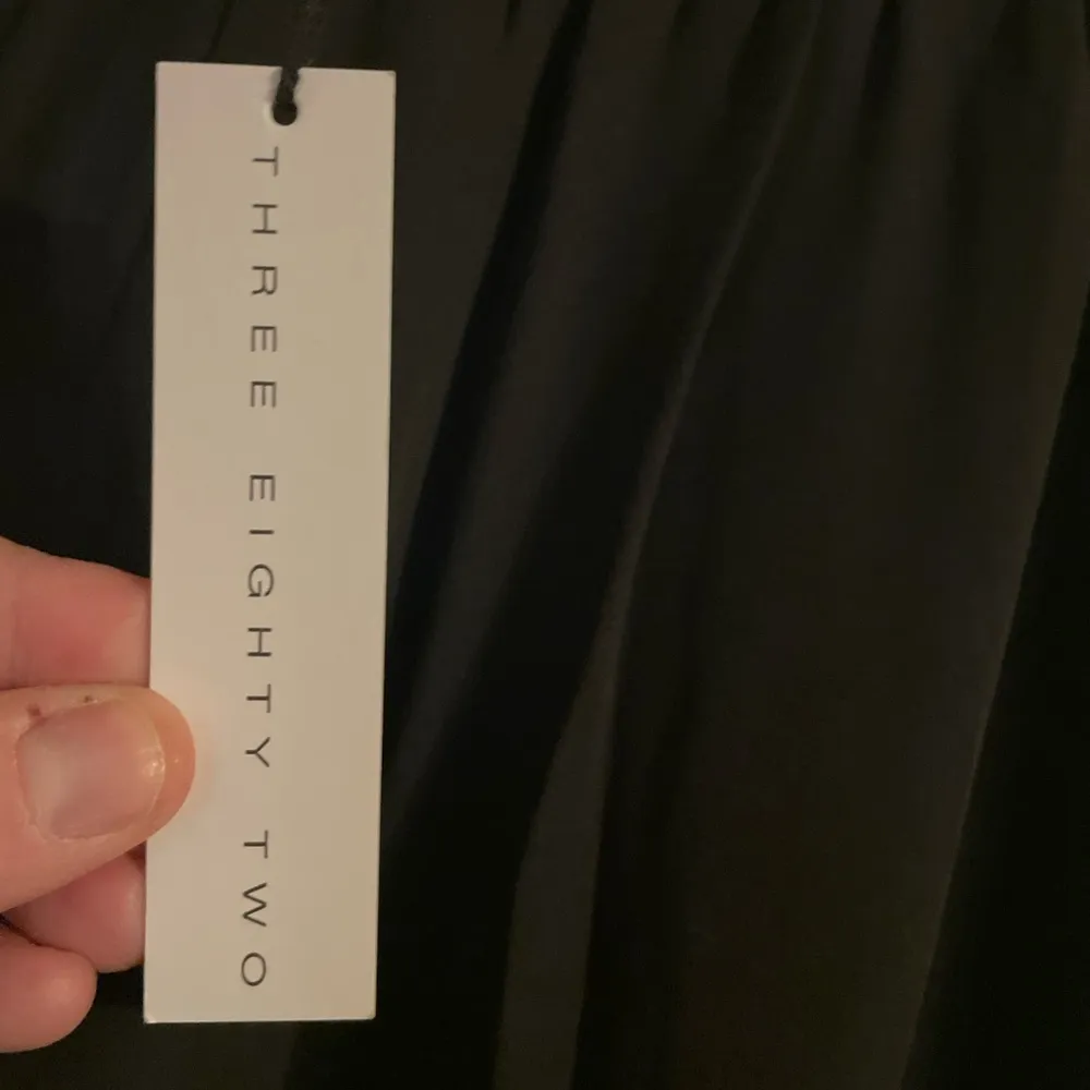 NWT Three Eighty Two Edison Wide Leg Trouser Pants Black Large Business Min… - Image 6