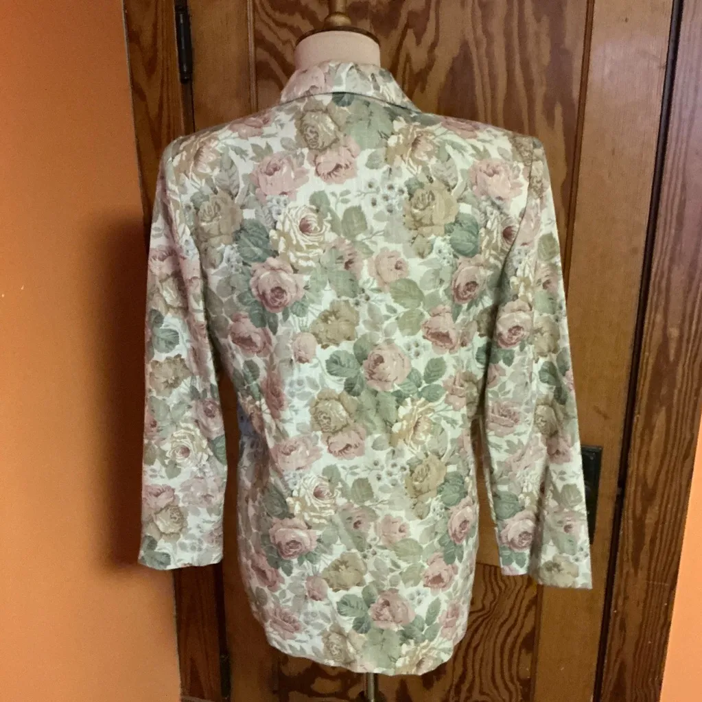 Vtg 80s autumn roses blazer - Image 7