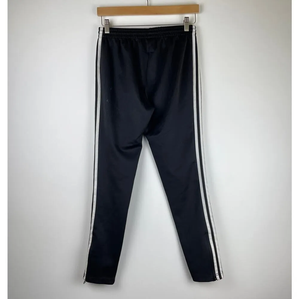 Women's ADIDAS Original Track Pants Small Black White Fitted Center Seam - S - Image 7