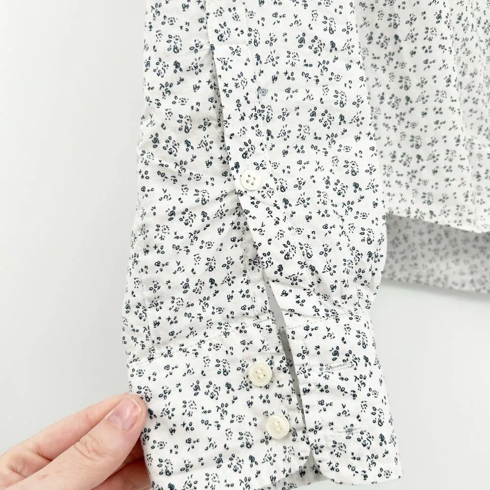 J.Crew Womens Boho Cottagecore Tie Knot Front Ditsy Floral Button Up Shirt Small - Image 3