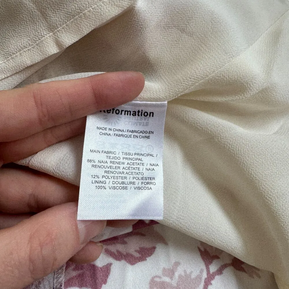 NEW Reformation Isolene Satin Dress Crista Floral - Image 8