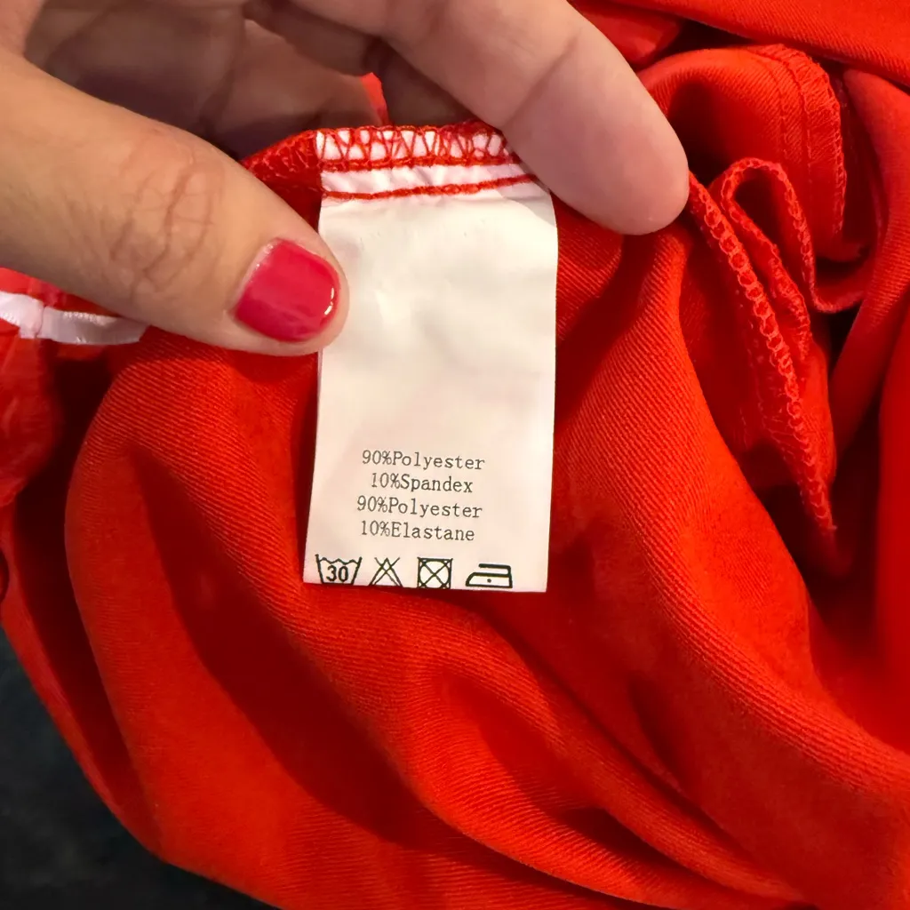 Grace Karin Vibrant Red Women's Trousers - Image 12