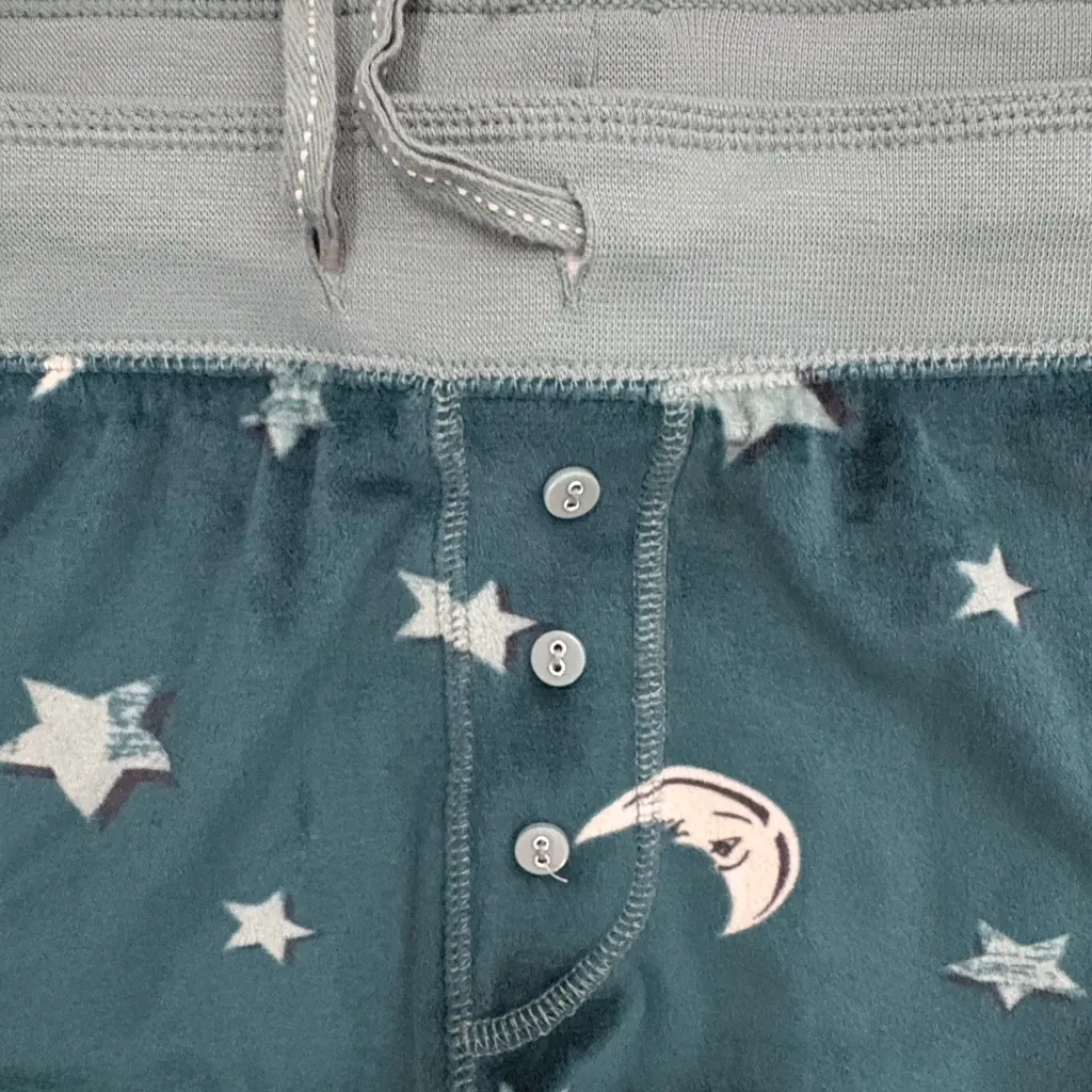 Secret Treasures Teal Pajama Pants with Moon and Star Print - Image 3