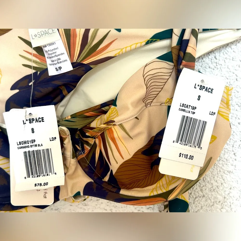 NWT L*Space Camellia Cabana Bikini Set Sugar and Spice small - Image 8