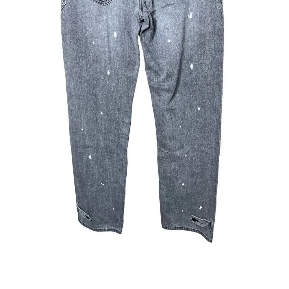 Sandrine Rose Womens Polka Dot Gray Wide Leg Button Fly Buckle Back NWT Size 28 - Image 9