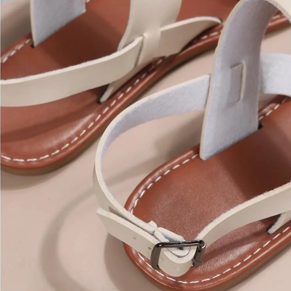 Minimalist Double Strap Slingback Sandals - Image 3