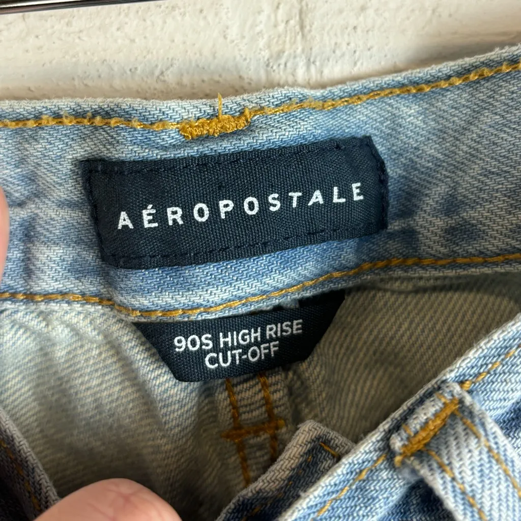 Aeropostale Denim Distressed 90’s High Rise Cut Off Grunge Summer Jean Shorts - Image 4