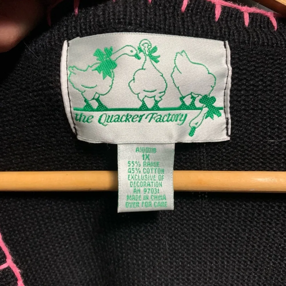 BB-Women's Vintage VTG The Quacker Factory Flamingo and sequins Cardigan, 1X - Image 8