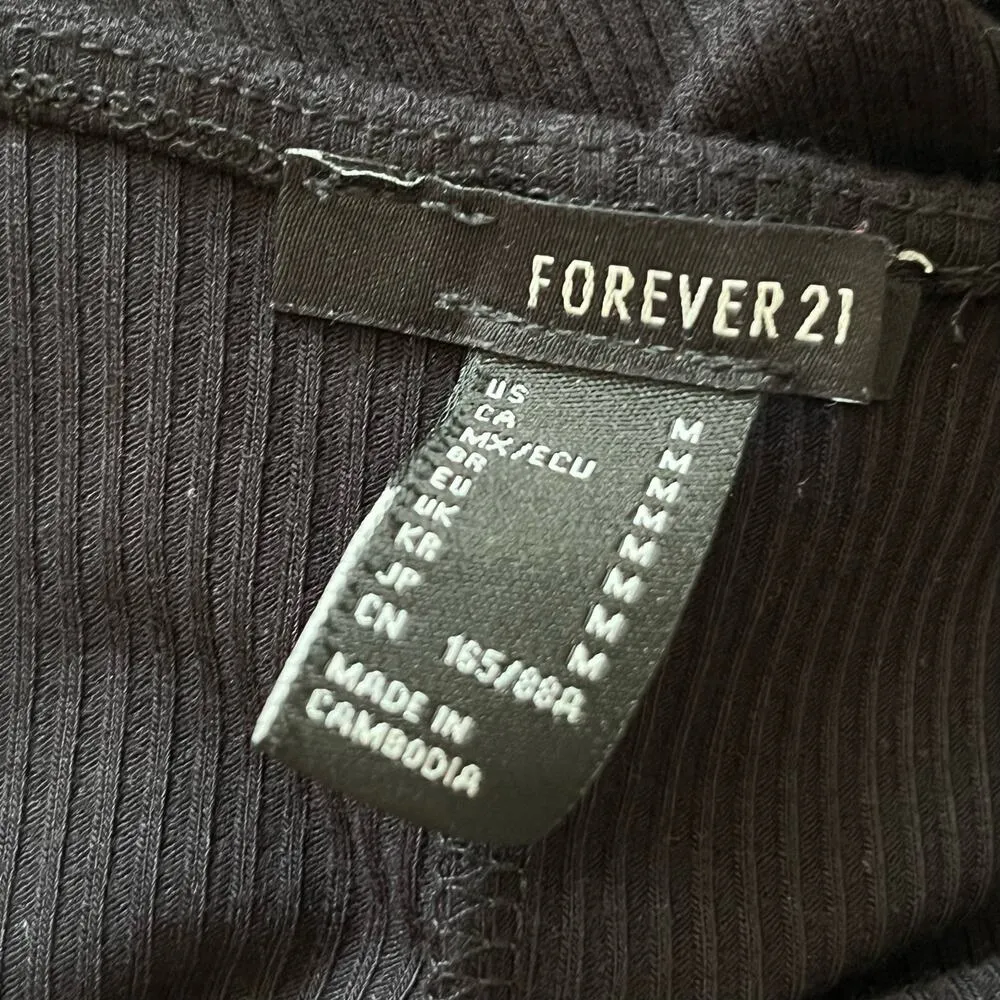 Forever 21 Ribbed Bodycon Midi Dress - Size M - Image 3