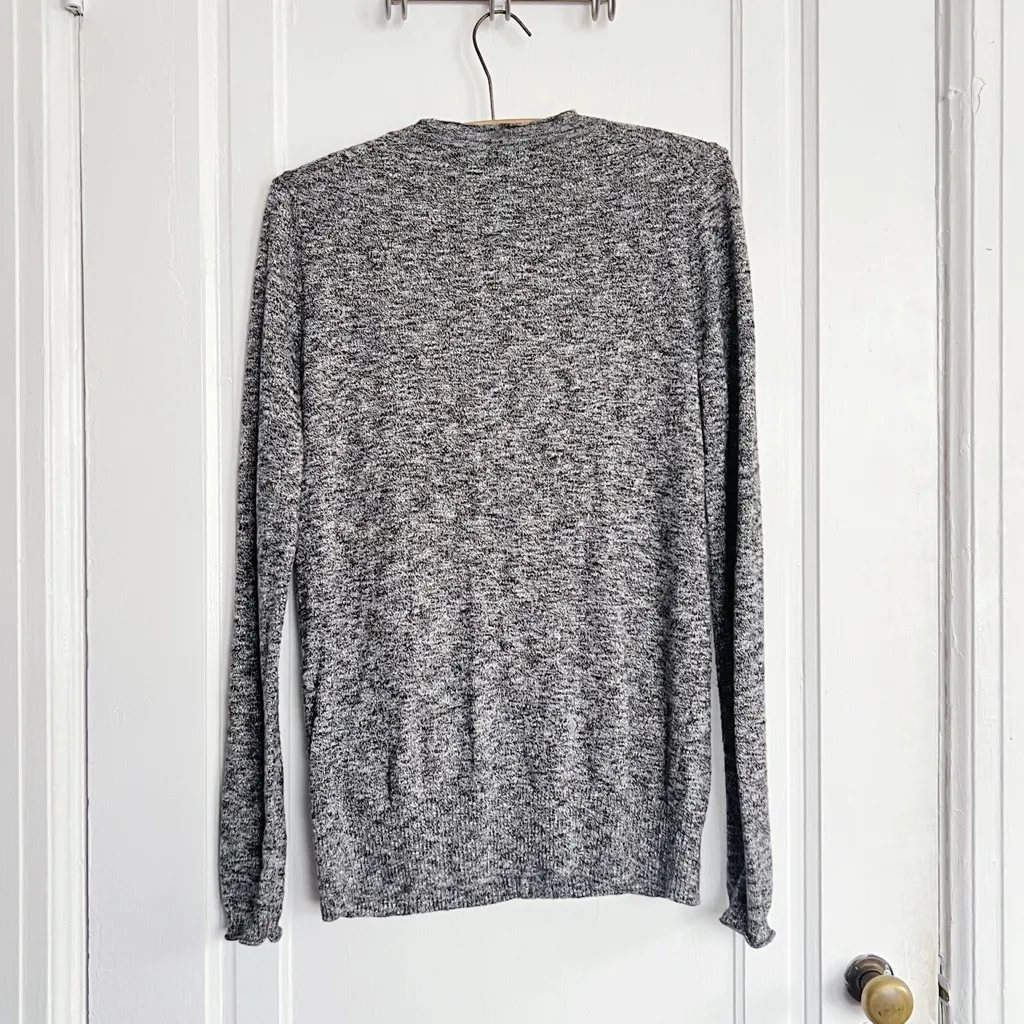 Madewell • Graduate Cardigan Sweater in Marled Grey boyfriend grandpa longline - Image 7