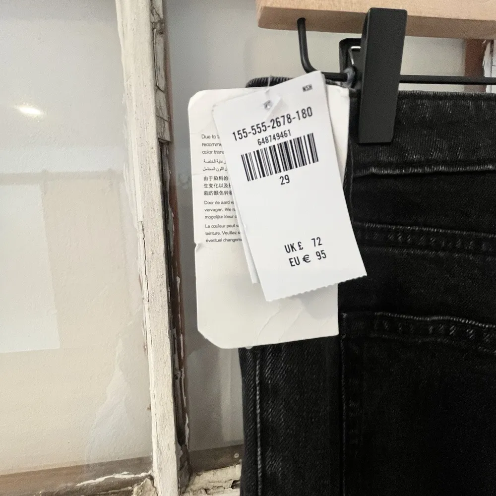 NWT Abercrombie & Fitch The Skinny High Rise Curve Love Split Hem blk Jeans 29/8 - Image 10