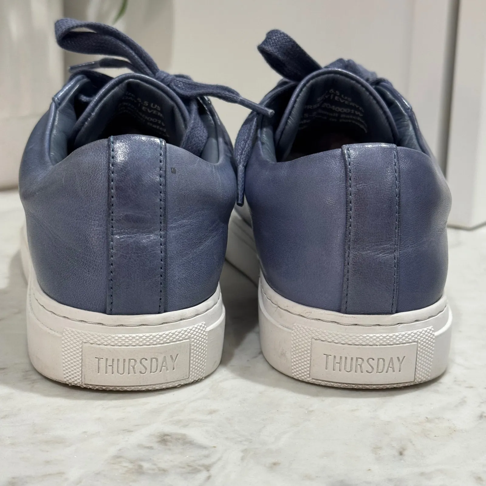 Thursday Boot Co Everyday Leather Sneakers Periwinkle Blue Women's Size 6.5 - Image 6
