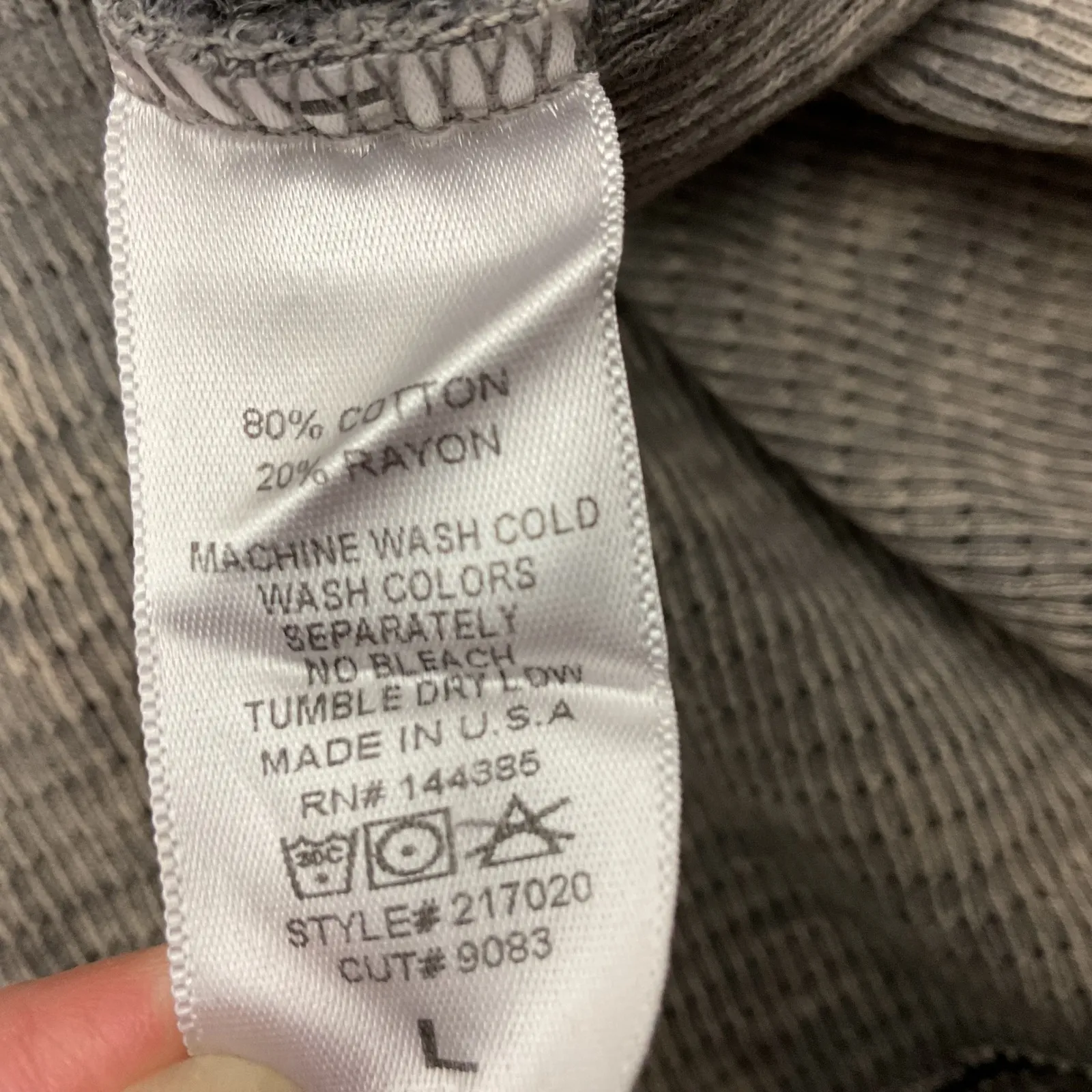 ABLE Women's Long Sleeve Thermal Dress Gray Beige Lace Cuff Size Large - Image 4