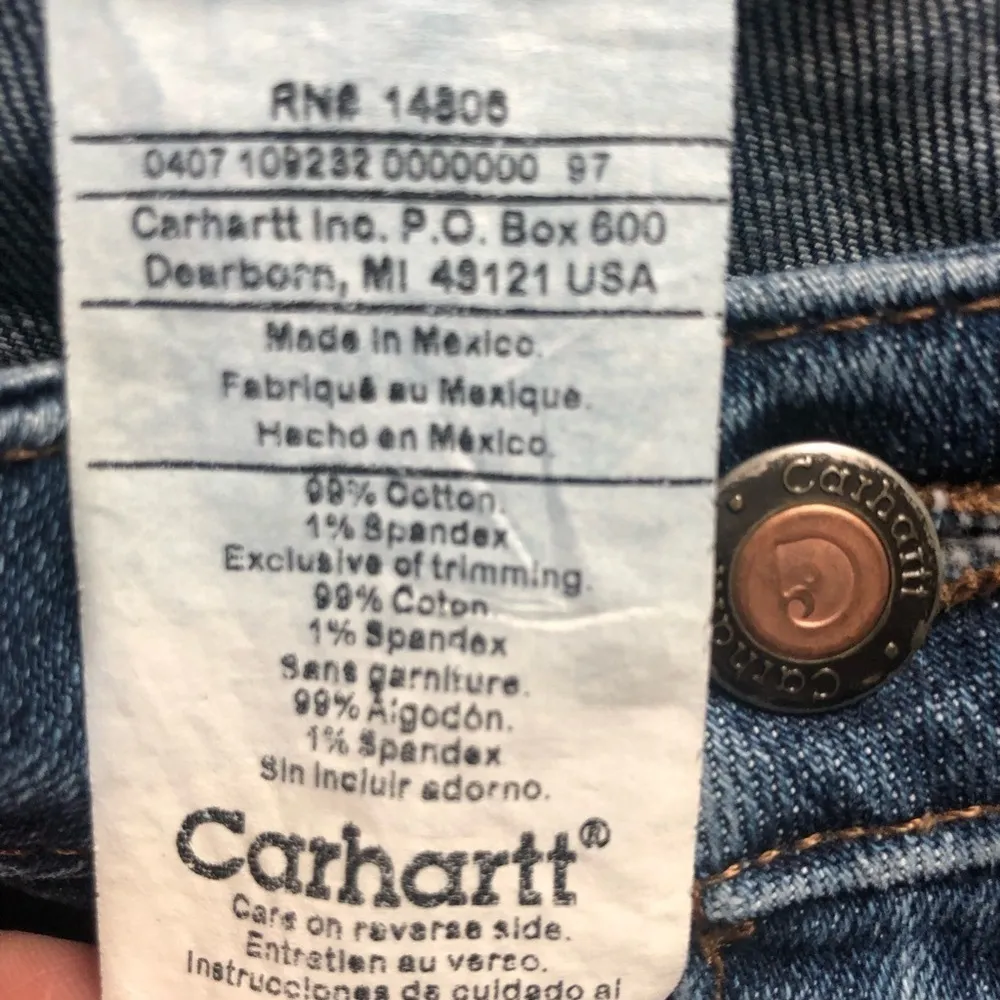 Carhartt Traditional Fit Boot Cut Stretch Jean Sz. 8X30 Casual Outdoor Blue - Image 7