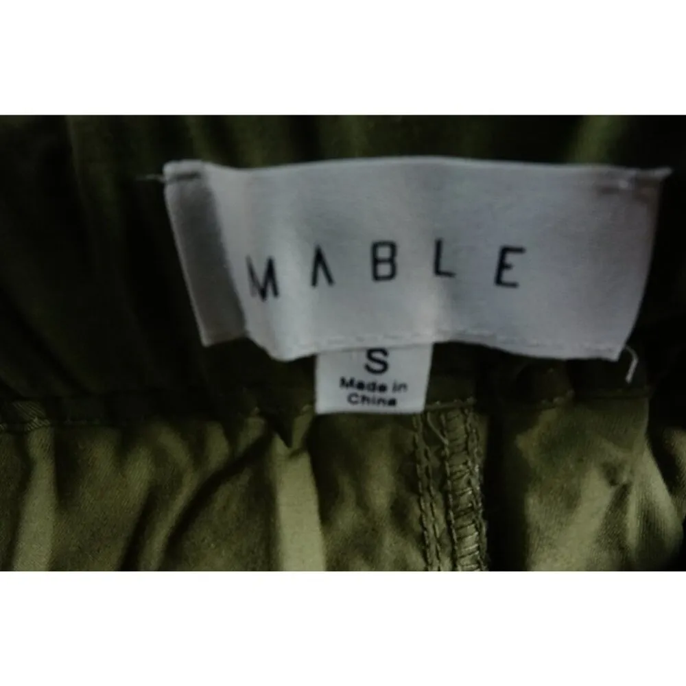 MABLE Melalonie High Waistband Shorts Olive Green Woman's Small NEW!! - Image 11