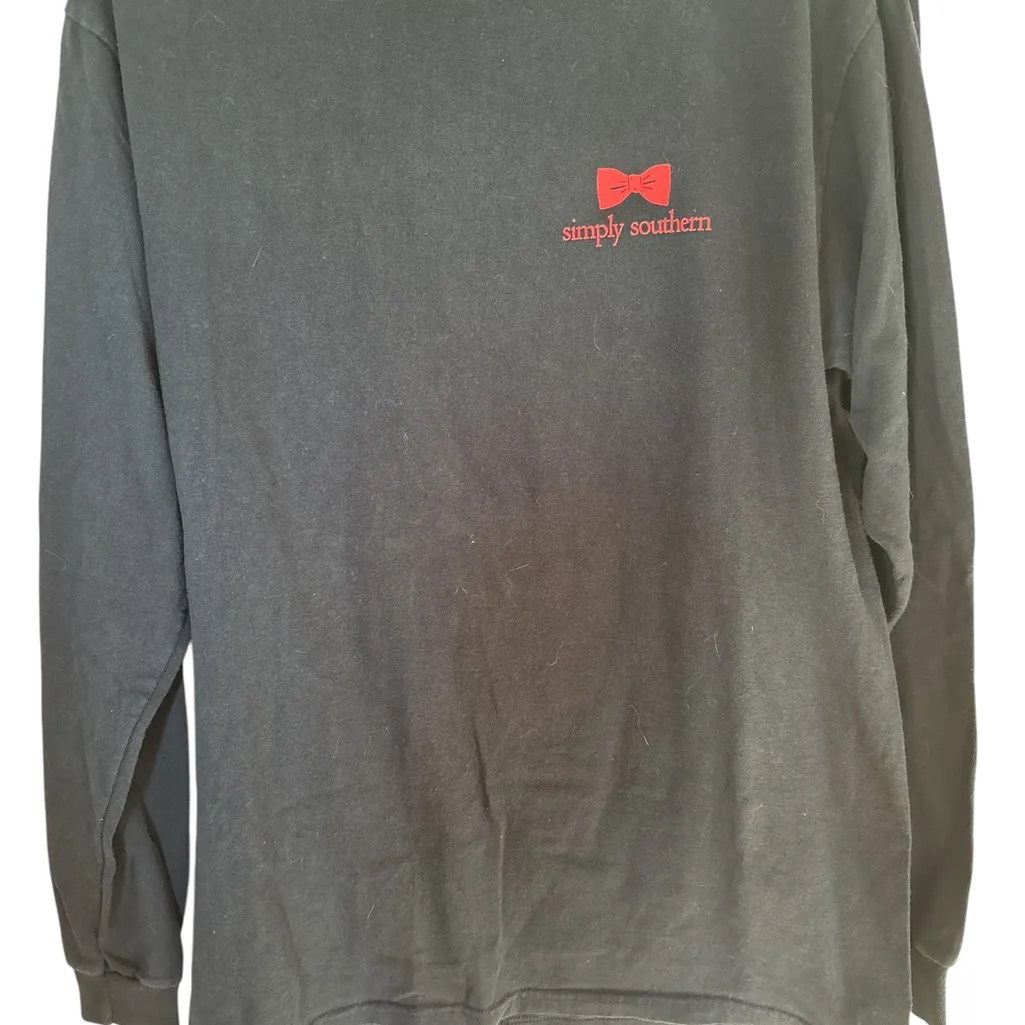 Simply Southern Navy Elephant Let Go Let God Long Sleeve Shirt - Image 6