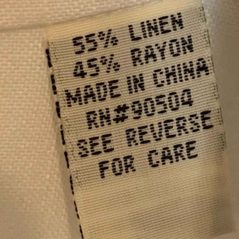 La Habana Miami Linen Long Sleeve Top Size M - Image 4