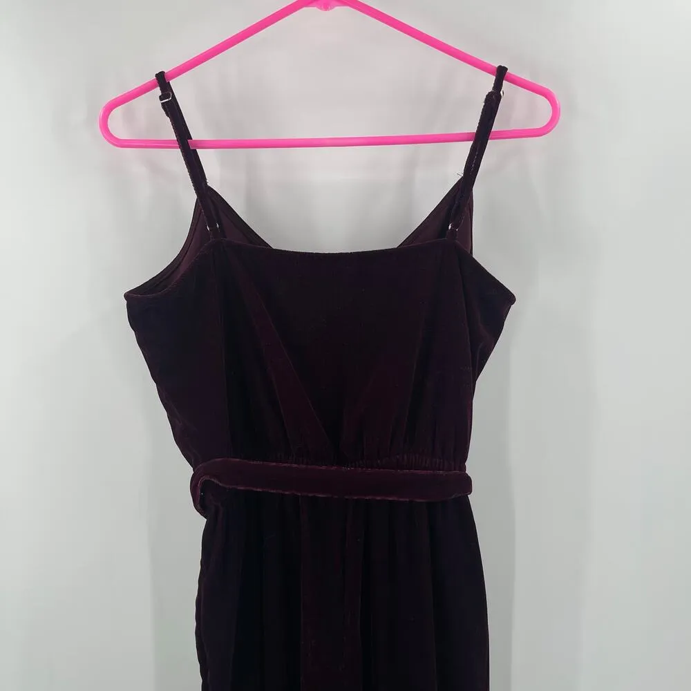 GAP Jumpsuit Size 6 Velvet Purple Eggplant NWT Cami Wrap Front Holiday Cocktail - Image 9