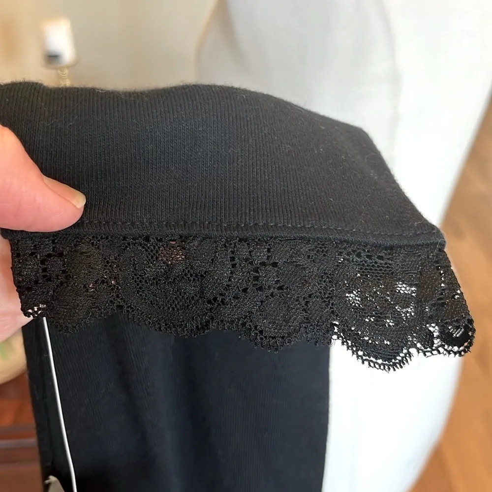 Chic Black Top with Lace Detail - Image 3
