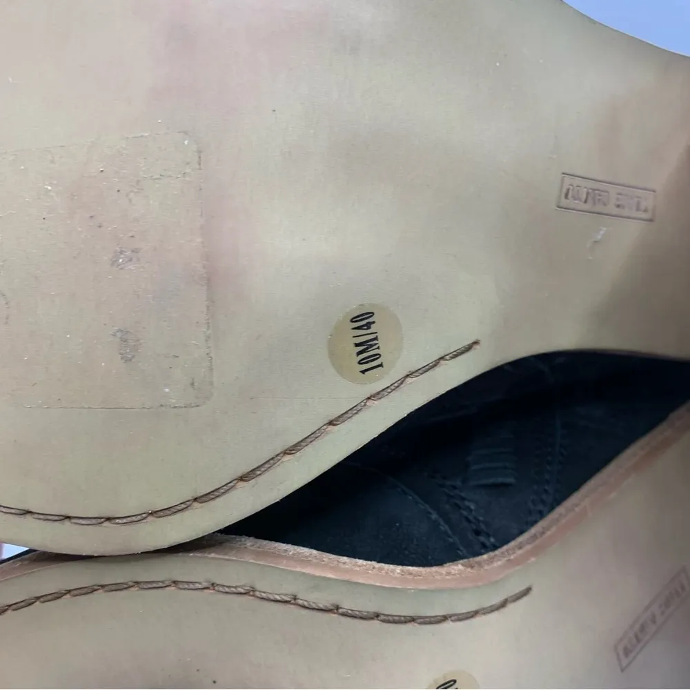 Vince Camuto Women Black Suede Woven Leather Peep Toe Bohemian 10M 4inheel - Image 7