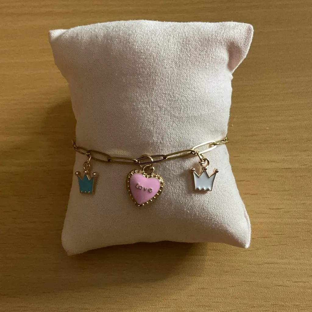 Stainless Steel Gold Birthday Charm Bracelet - Image 4