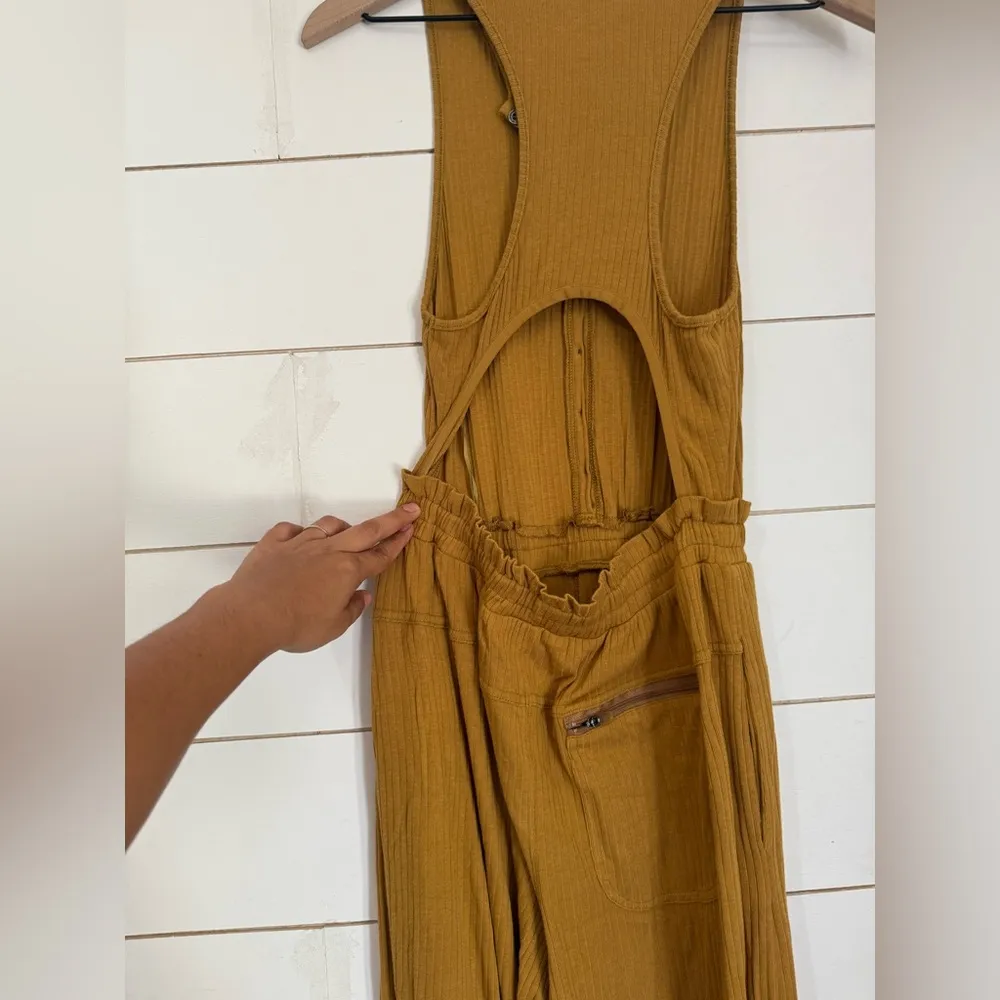 Free People Movement Caught My Tempo Jumpsuit Open back wide leg S - Image 5