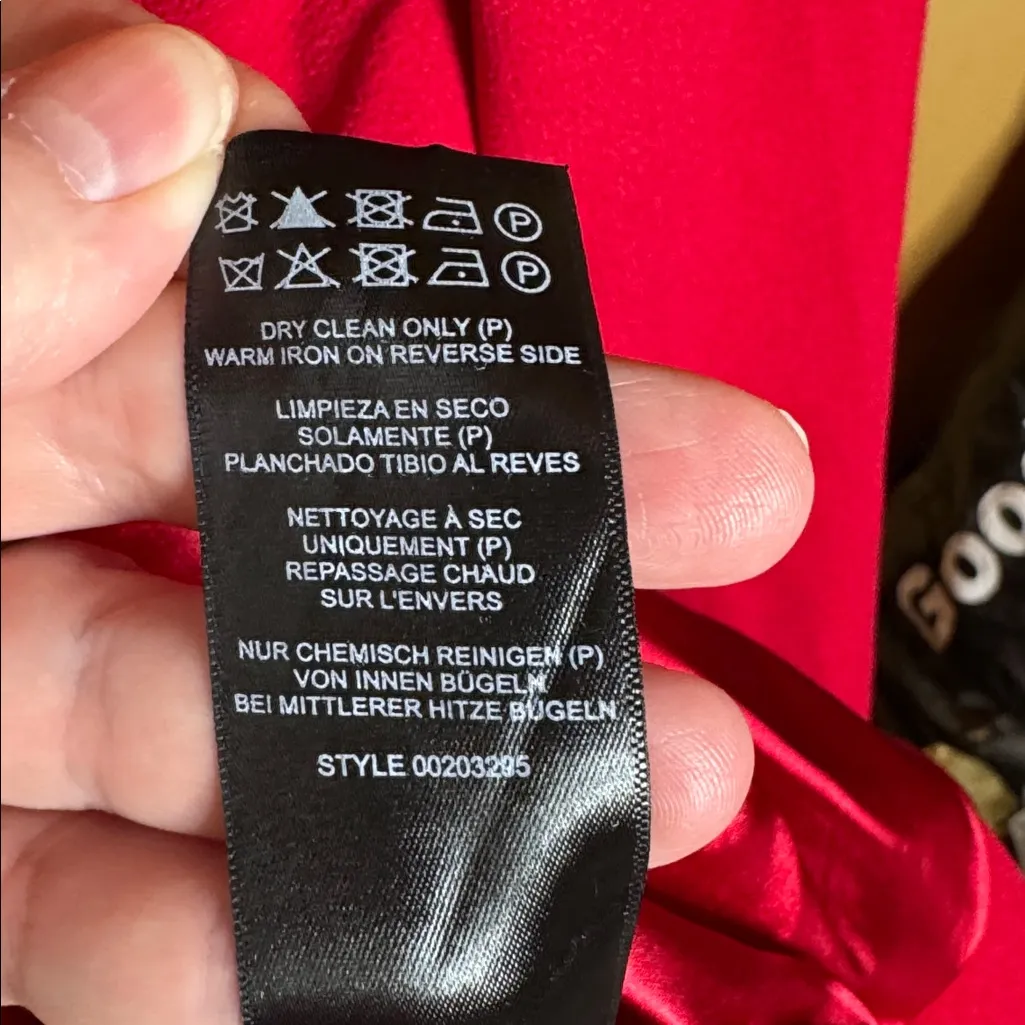 City Chic Collarless Fully Lined Tie Front Jacket Blazer Burgundy Size 18 - Image 10